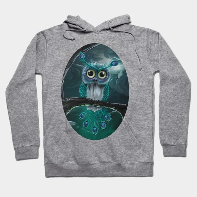 peacock owl Hoodie by Artelies202